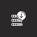 database icon. Filled database icon for website design and mobile, app development. database icon from filled network and data Royalty Free Stock Photo