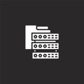 database icon. Filled database icon for website design and mobile, app development. database icon from filled network and data Royalty Free Stock Photo