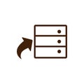 BW icon - Database Royalty Free Stock Photo