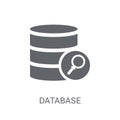 Database icon. Trendy Database logo concept on white background Royalty Free Stock Photo