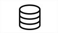 database icon vector illustration for cloud computing concepts Royalty Free Stock Photo