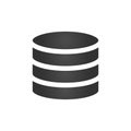 Database icon, vector illustration isolated on white background. Royalty Free Stock Photo