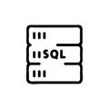 The database is an icon vector. Isolated contour symbol illustration Royalty Free Stock Photo
