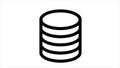 database icon vector for programming development and analytics projects Royalty Free Stock Photo