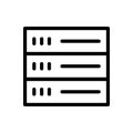 Database vector thin line icon Royalty Free Stock Photo
