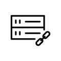 Database vector thin line icon Royalty Free Stock Photo