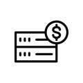 Database vector thin line icon Royalty Free Stock Photo