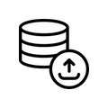 Database vector thin line icon Royalty Free Stock Photo