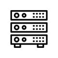 Database vector thin line icon Royalty Free Stock Photo