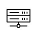 Database vector thin line icon Royalty Free Stock Photo
