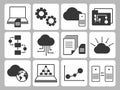 Database Icons Set Royalty Free Stock Photo