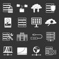Database icons set grey vector Royalty Free Stock Photo
