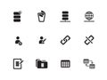 Database icons on white background.