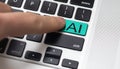 Database with intelligent system, future technology, technical progress, smart chatbox Businessman hand using