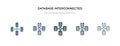 Database interconnected icon in different style vector illustration. two colored and black database interconnected vector icons