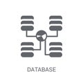 Database Interconnected icon. Trendy Database Interconnected log