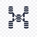Database Interconnected transparent icon. Database Interconnected symbol design from Analytics collection.