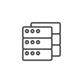 Database line icon