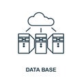 Database line icon. Element sign from networking collection. Database outline icon sign for web design, infographics and Royalty Free Stock Photo
