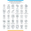 Database line icons 3 Royalty Free Stock Photo