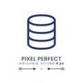 Database linear desktop icon Royalty Free Stock Photo