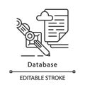 Database linear icon Royalty Free Stock Photo