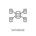 Database linear icon. Modern outline Database logo concept on wh Royalty Free Stock Photo