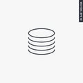 Database, linear style sign for mobile concept and web design Royalty Free Stock Photo