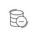Database, lost, networking icon. Simple line, outline vector elements of storage and cloud icons for ui and ux, website or mobile Royalty Free Stock Photo