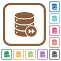Database macro fast forward simple icons Royalty Free Stock Photo