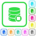 Database macro stop vivid colored flat icons