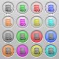Database maintenance plastic sunk buttons Royalty Free Stock Photo