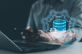 Database management and integration network solutions. Future technology empowers seamless services for business