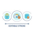 Database management loop concept icon Royalty Free Stock Photo