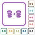 Database mirroring simple icons Royalty Free Stock Photo