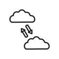 Database mirroring vector, cloud sharing icon Royalty Free Stock Photo