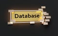 Database modern golden sign