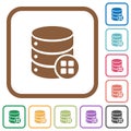 Database modules simple icons