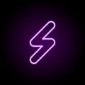 database neon icon. Elements of web set. Simple icon for websites, web design, mobile app, info graphics Royalty Free Stock Photo