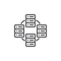 Database network connect line icon Royalty Free Stock Photo