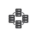 Database network connect vector icon Royalty Free Stock Photo