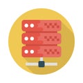 Database network vector flat color icon Royalty Free Stock Photo