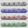 Database notifications icons on horizontal menu bars