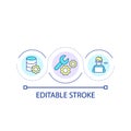 Database optimization loop concept icon