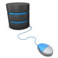 Database PC-Mouse Royalty Free Stock Photo