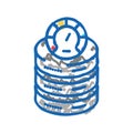 database performance icon doodle illustration Royalty Free Stock Photo