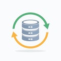Database Process and Synchronization Icon Royalty Free Stock Photo