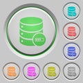 Database processing push buttons