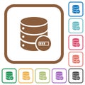 Database processing simple icons Royalty Free Stock Photo