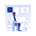 Database programming isolated concept vector illustration.